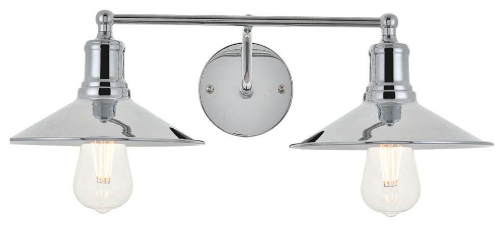Chrome Finish 2-Light Wall Sconce