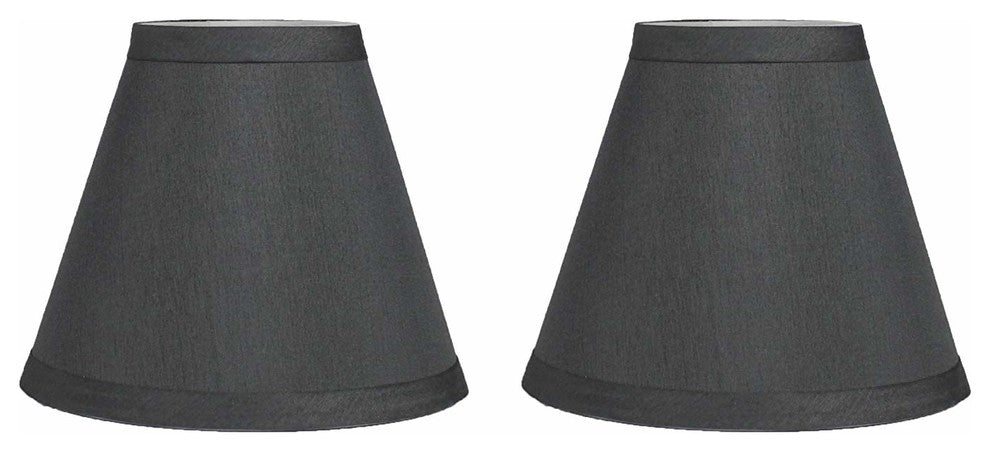 Chandelier Lamp Shade, 3x6x5", Gray, Set of 2