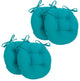 16-inch Solid Twill Round Tufted Chair Cushions (Set of 4)