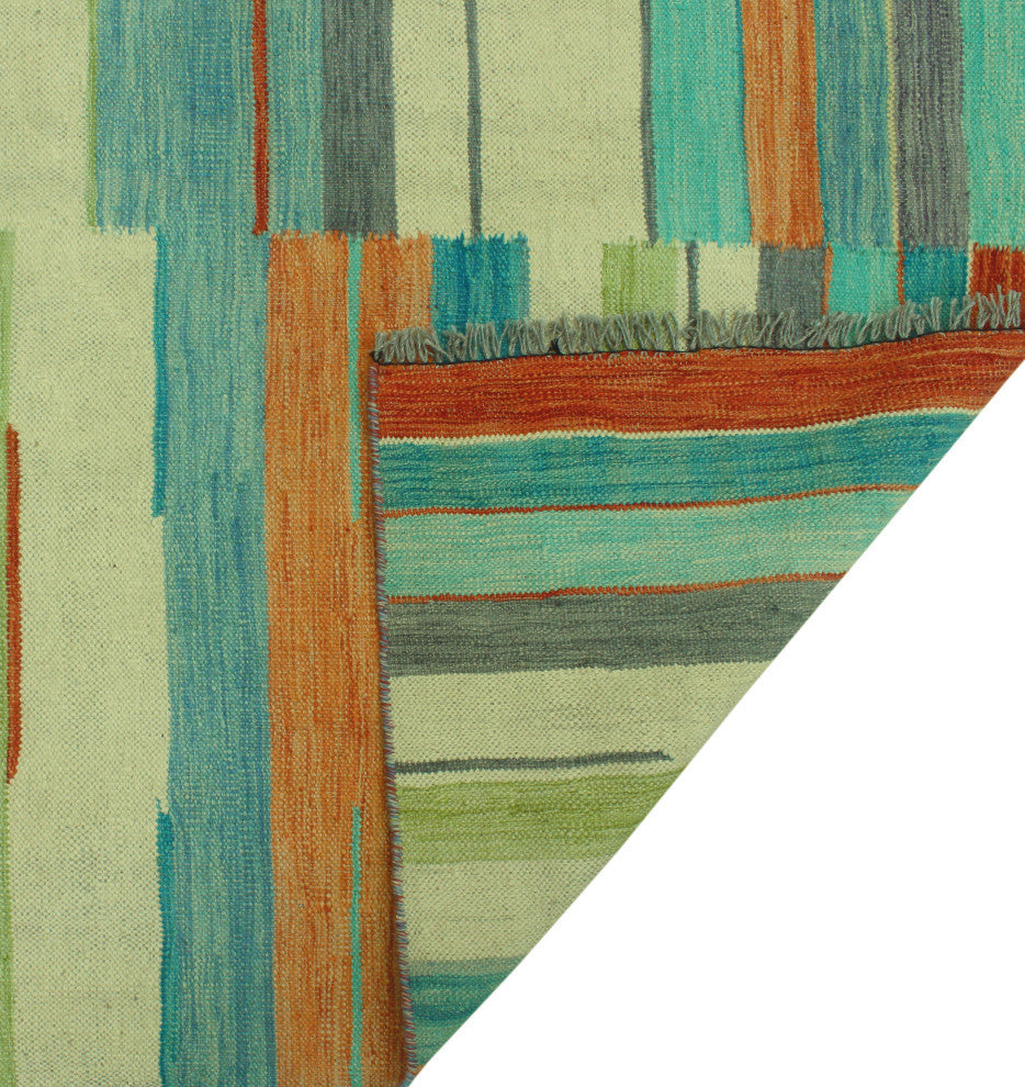Winchester Kilim Zoe Ivory/Rust Rug, 6'6x9'8