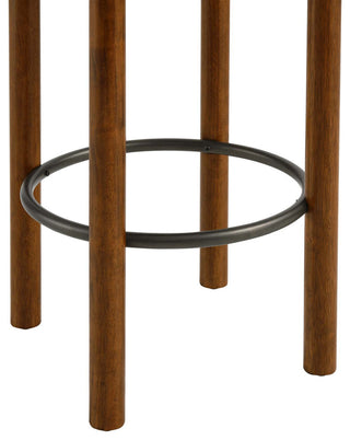 Fable Boucle Fabric Counter Stools - Set of 2 - Walnut Ivory