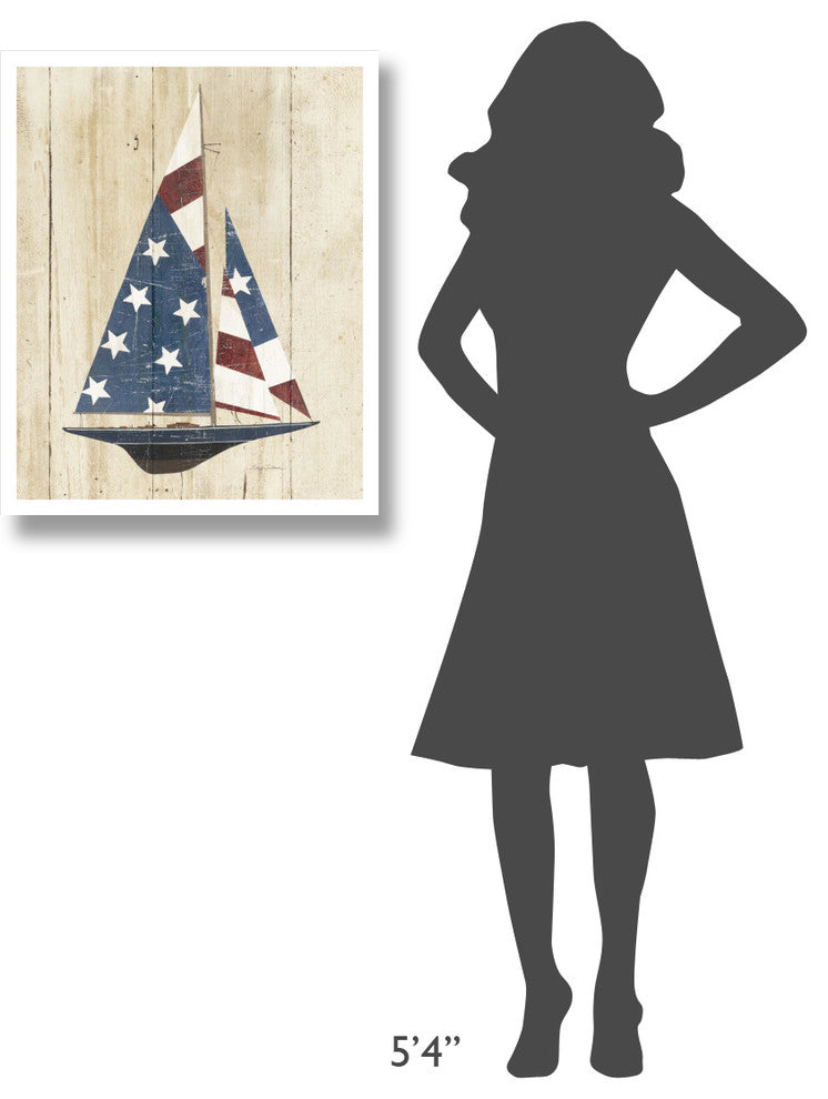 "American Flag Sailboat" Digital Paper Print by Avery Tillmon, 24"x30"