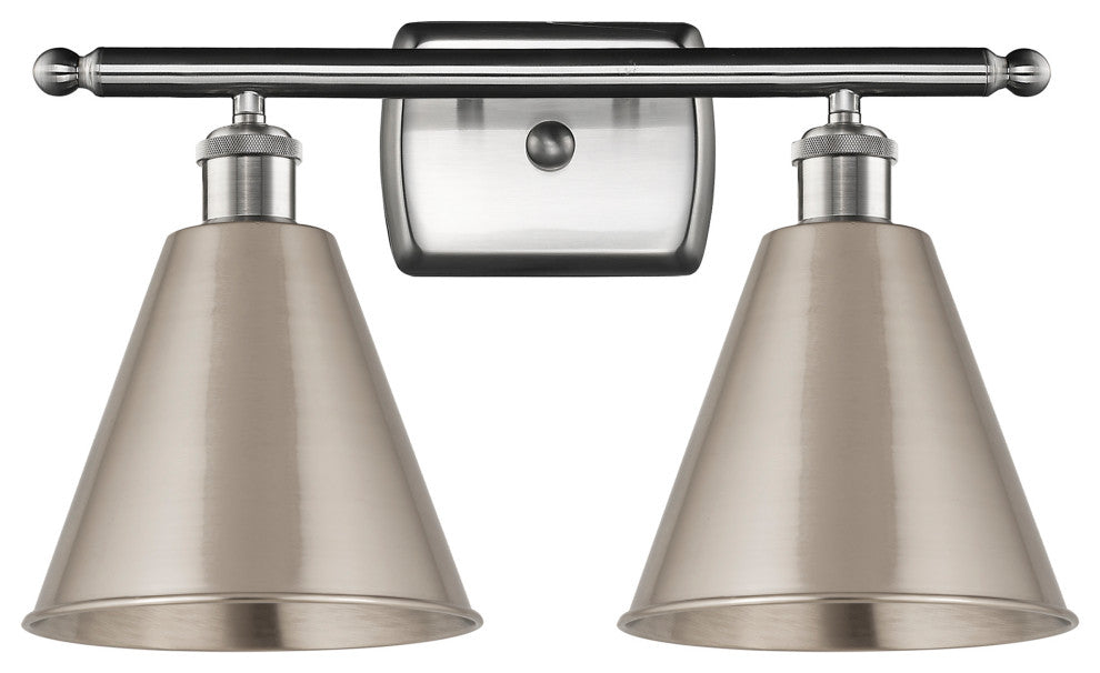Ballston Cone Bath Vanity Light, Brushed Satin Nickel, Brushed Satin Nickel