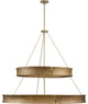 Lusail Collection Soft Gold Luxe Industrial Chandelier, 13-Light