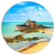 Saint Malo Fort National Beach, Seashore Round Wall Art, 11"