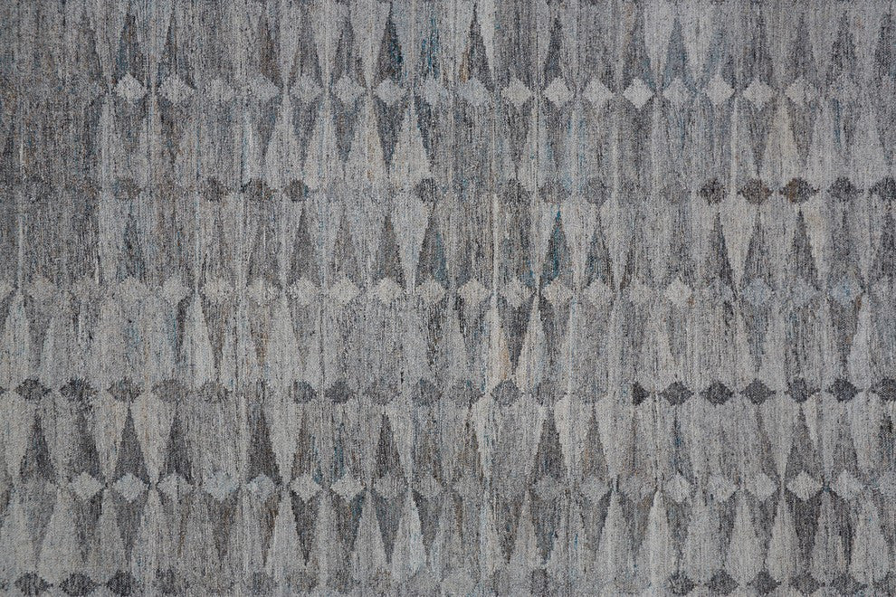 Weave & Wander Elstow Eco-Friendly Moroccan Diamond Rug, Gray, 9'6"x13'6"