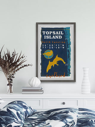 "Surfbird" Framed Painting Print, 24x36