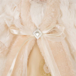 12"H Faux Fur Angel Tree Top