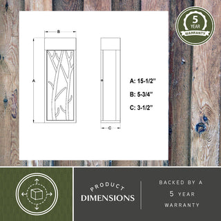 Ocala 6"W LED Outdoor Wall Light Textured Black with Poplar