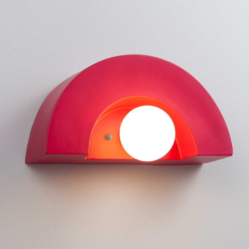 Crescent Wall Sconce, Cerise