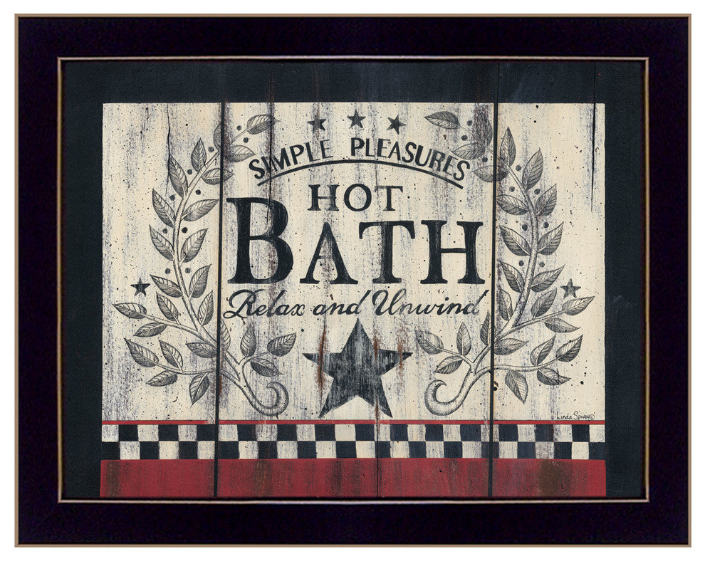 "Hot Bath" by Linda Spivey, Ready to Hang Framed Print, Black Frame