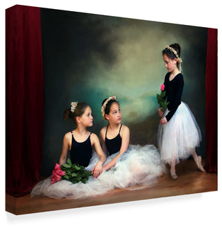 Sharon Forbes 'Three Ballerinas' Canvas Art, 47"x35"