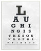 Eye Chart Family Inspirational Word Black And White , 10"x15"