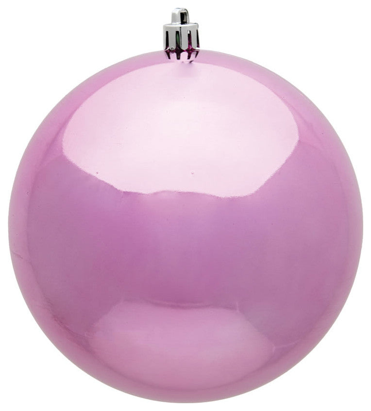 Vickerman 4" Pink Shiny Ball Ornament, 6 per Bag