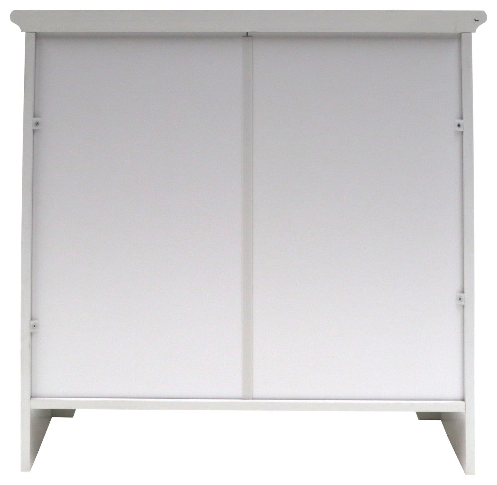 Shaker Style Double Door Cabinet, White