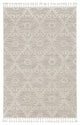HomeRoots 94" X 130" X 0.25" Ivory Beige Polyester Rug