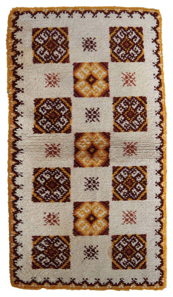 Vintage French Savonnerie Rug 2.5'x4.8', 77cmx146cm 1960s