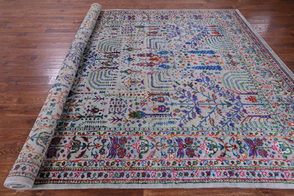 8' 11" X 12' 2" Persian Ziegler Handmade Wool & Silk Rug - Q13719