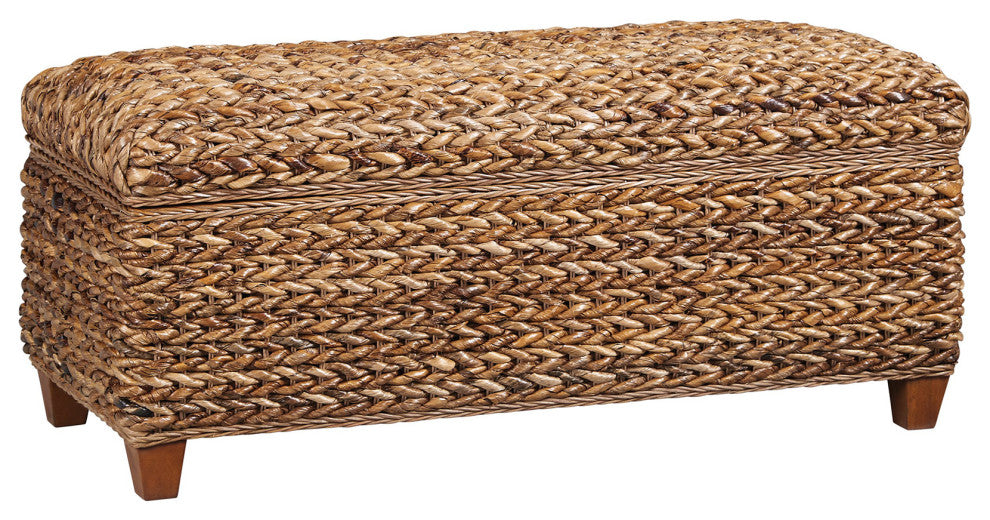 Woven Banana Leaf Trunk, Amber