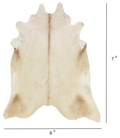 6' Blush Brindled Natural Cowhide Rug