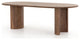 Paden Dining Table, Seasoned Brown Acacia Solid
