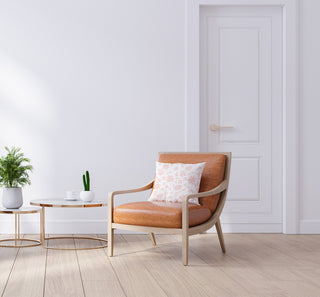 Traditional Floral Polyester Indoor Pillow, Blush, 16"x16"