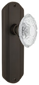 Deco Plate Double Dummy Crystal Victorian Knob, Oil-Rubbed Bronze, DECCVI