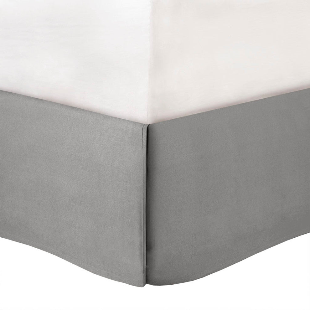 Madison Park Dax Microsuede Colorblock 7-Piece Comforter Set, Grey, King