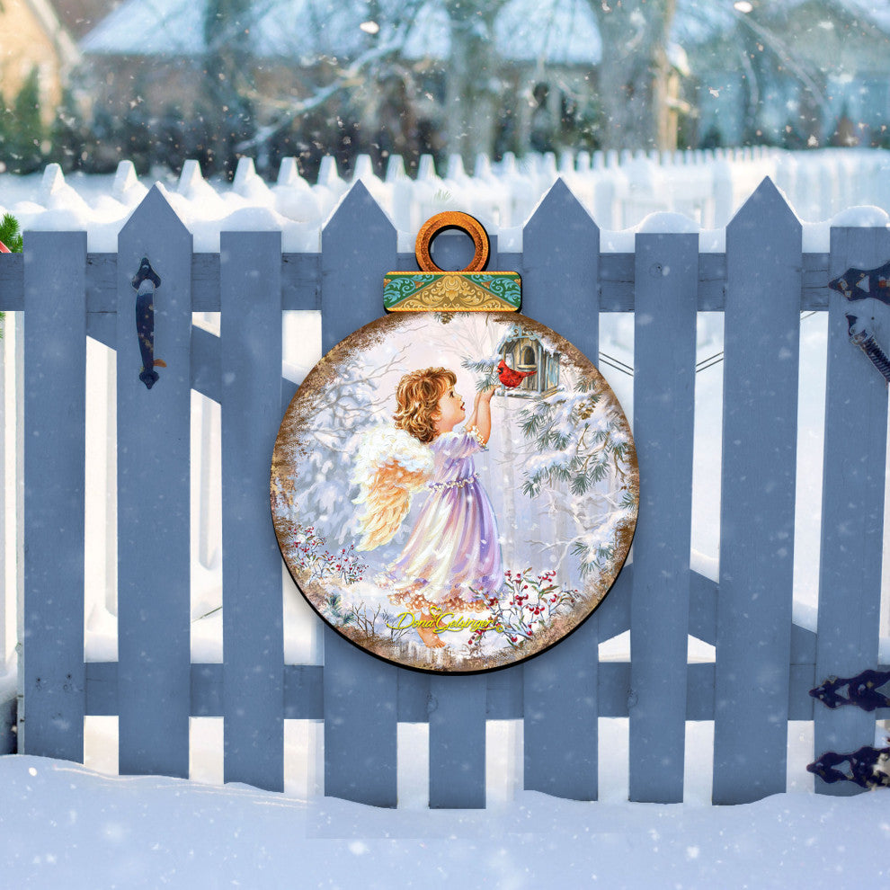Little Christmas Joy Ornament Ball Wall and Door Hanger by Dona Gelsinger
