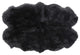 Modern Sheepskin Quarto Pelt 3'x5' Rug, Black