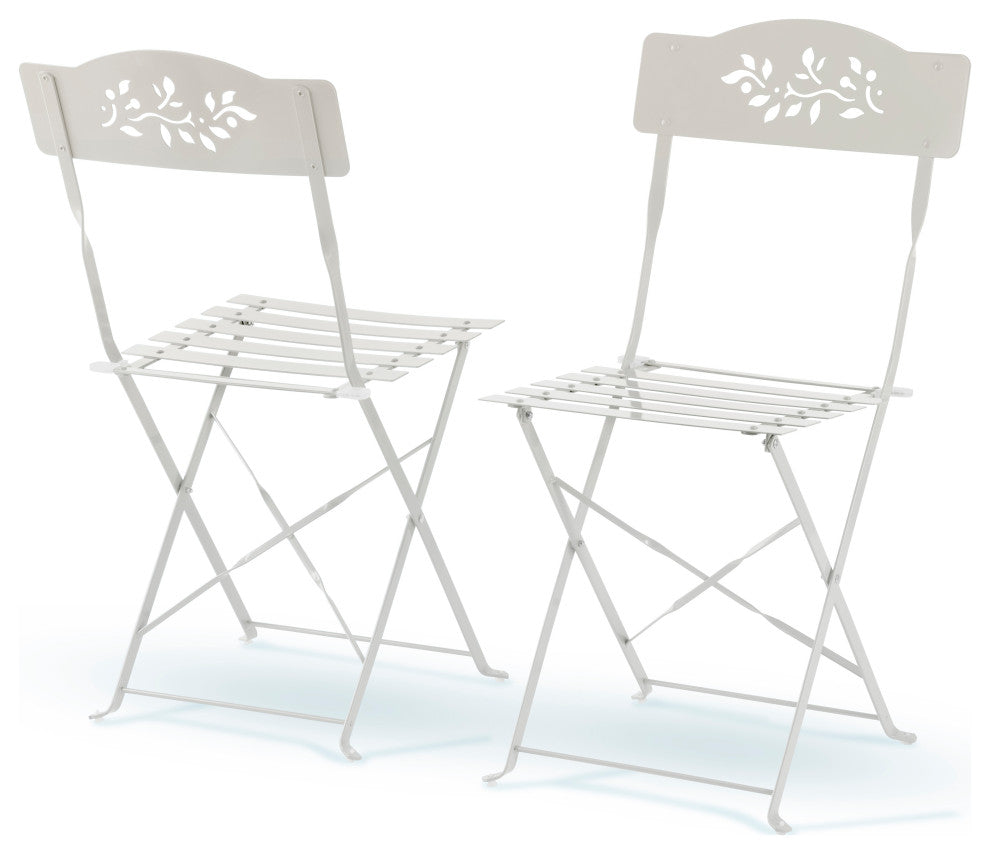 Metal 3-Piece Bistro Set, White