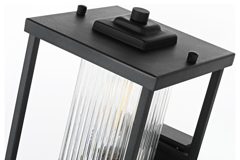 Home Living 7" Outdoor Wall Sconce, Black