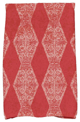 Pyramid Stripe Geometric Print Kitchen Towel, Red
