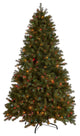 9' Mixed Spruce Artificial Christmas Tree, Pre-Lit Multi-Colored