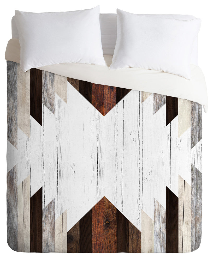 Iveta Abolina Geo Wood 2 Duvet Cover Set, Queen