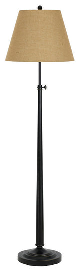 150W Madison Floor Lamp, Dark Bronze Finish, Tan Shade