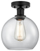 Innovations 616-1F-BK-G122-8 1 Light 8" Semi-Flush Mount, Matte Black