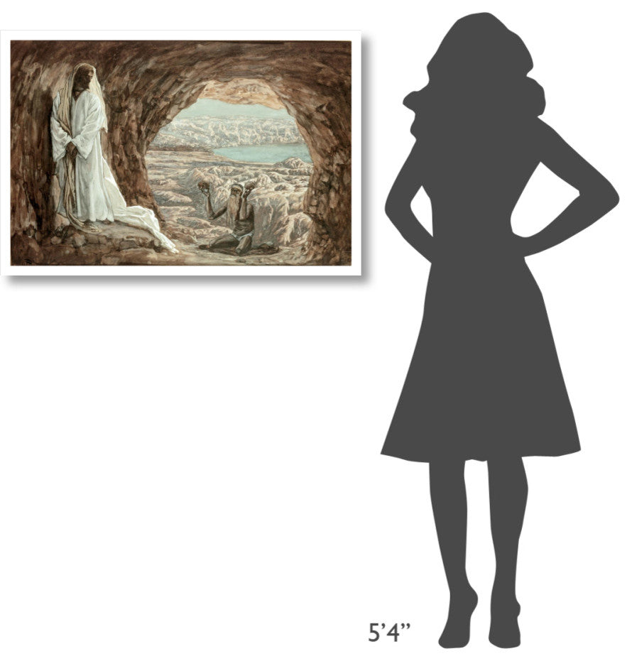 "Jesus Tempted In The Wilderness" Digital Paper Print by James Tissot, 38"x26"
