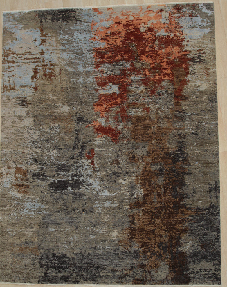 LT. GRAY Contemporary Abstract Galaxy Area Rug