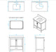 Wyndham WCS141436SWHCMUNOMED 36 Inch Single Bathroom Vanity in White