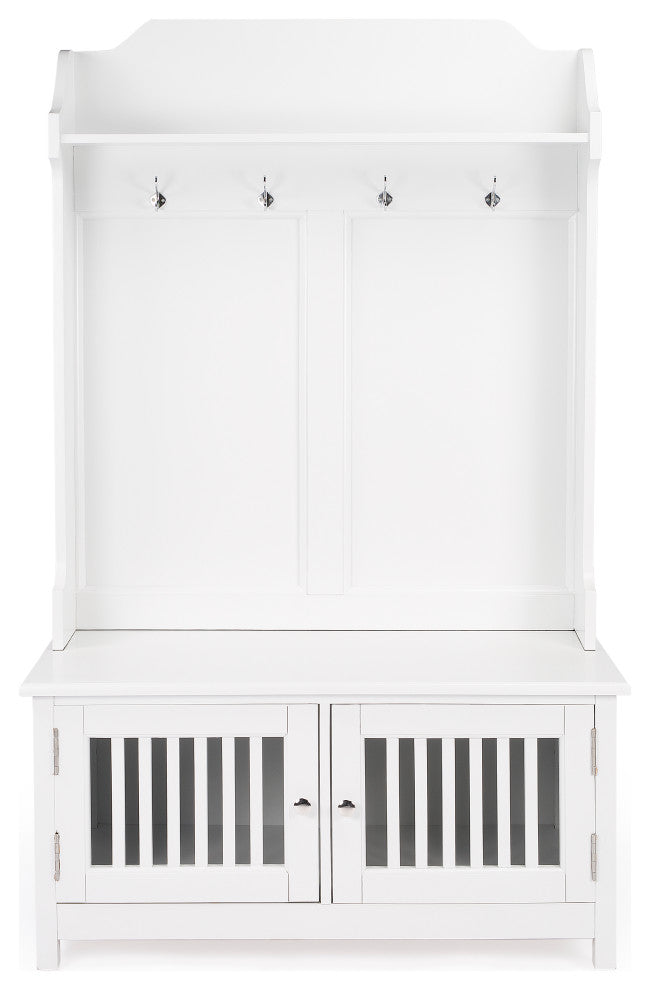 Butler Borya White Hall Tree With Storage