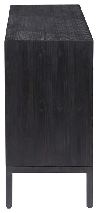 Lifestyle room setting showing two cabinets in a foyer-like space.