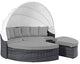Summon Canopy Outdoor Patio Sunbrella Daybed, Gray
