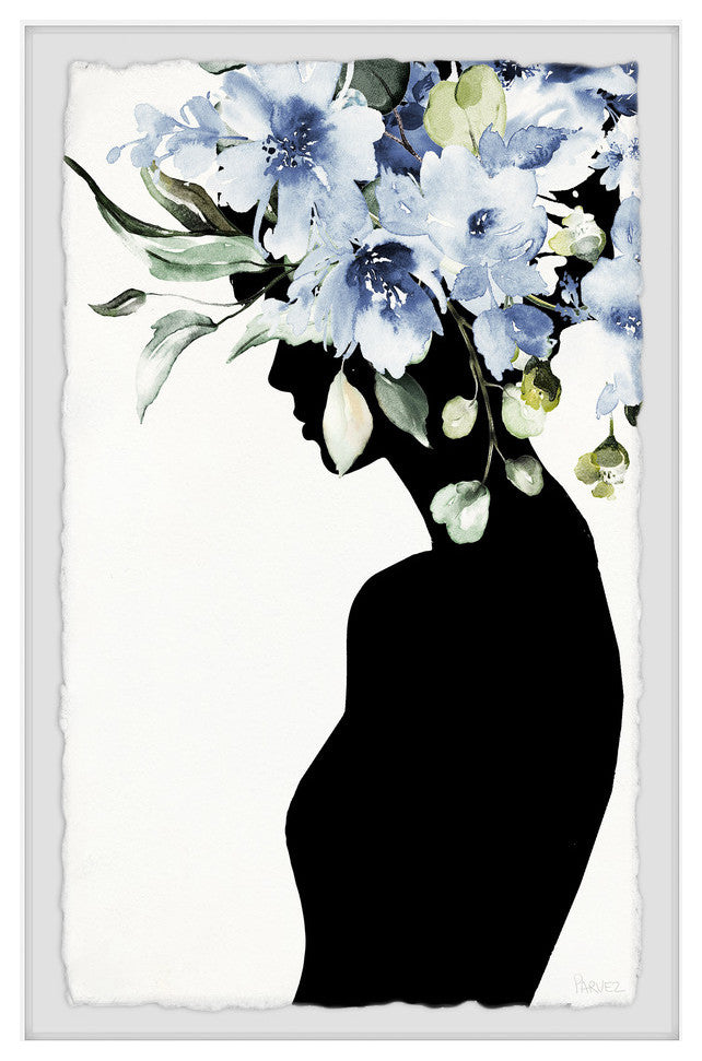 "Blooming Blues" Framed Painting Print, 24"x36"