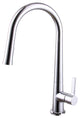 Ucore 18" Single Handle Kitchen Faucet, Pull-Down Sprayer Faucet, Chrome