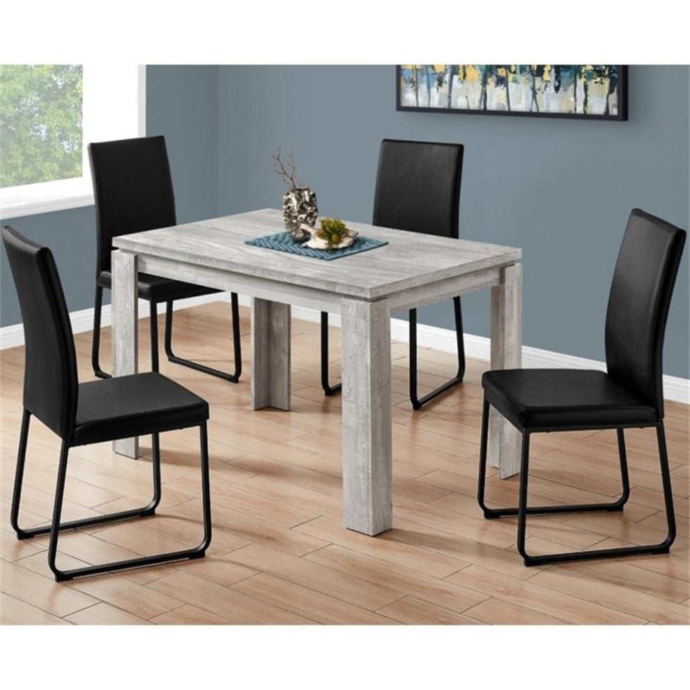 Dining Table, 48" Rectangular, Small, Kitchen, Dining Room, Laminate, Grey