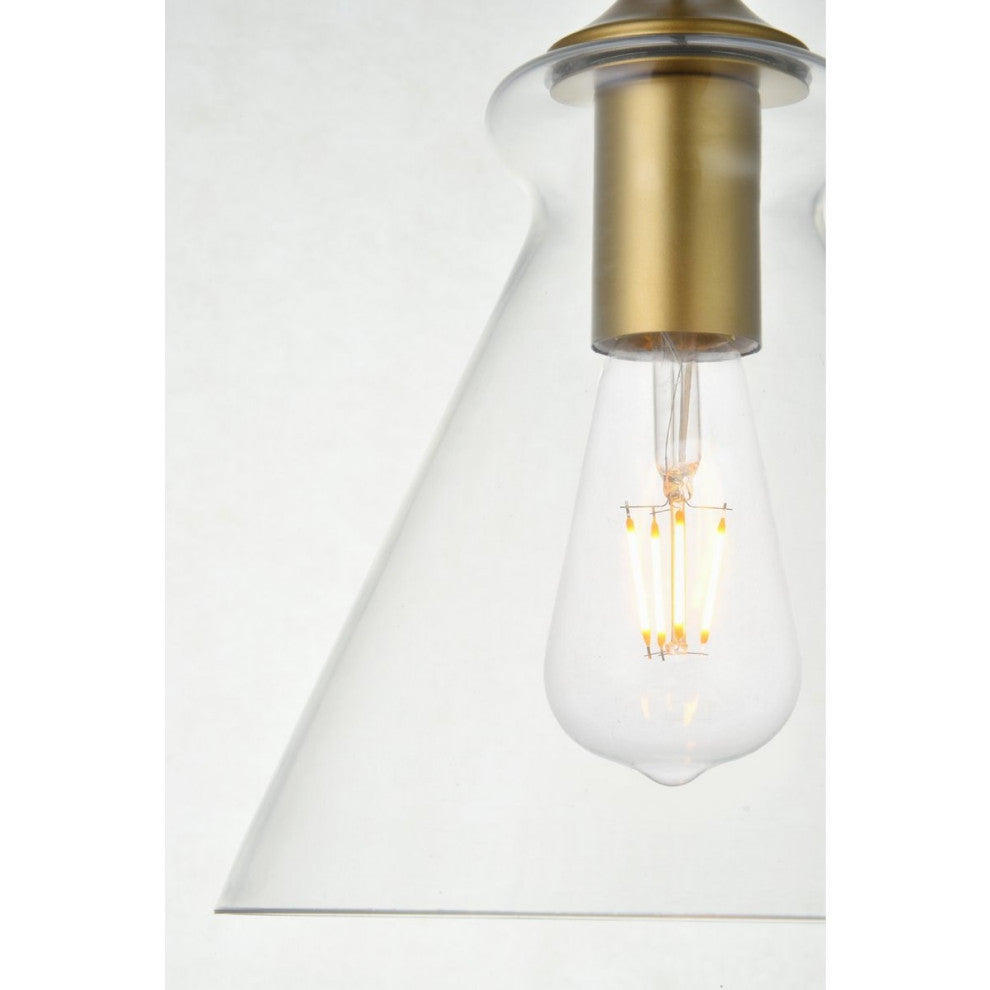 Living District Destry 1-Light Plug-In Pendant Brass