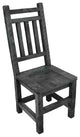 Barnwood Style Timber Peg Dining Room Chair with Double Top Rail, Set of 2, Smokey Gray