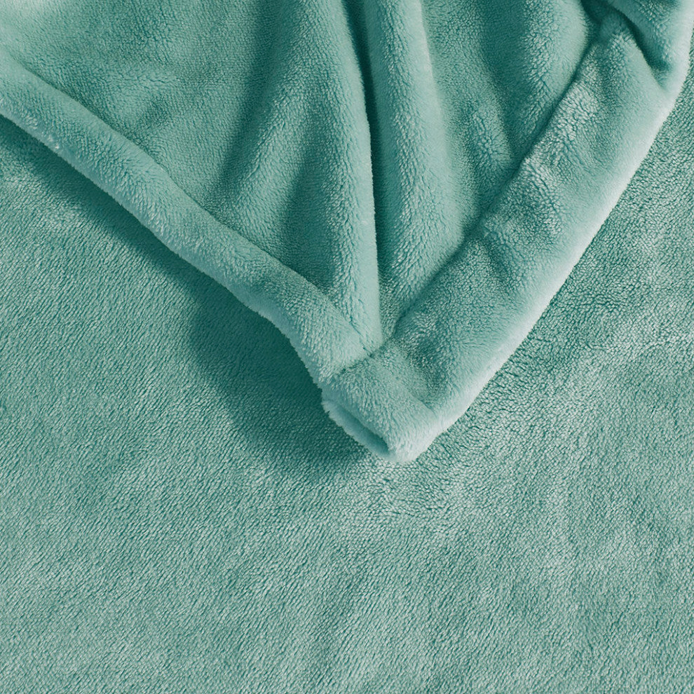 Beautyrest Heated Plush Heated Plush Blanket, Aqua