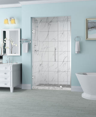 Belmore 36.25"-37.25"x72" Frameless Hinged Shower Door, Chrome